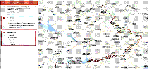 GOOGLE MAPS CONFLICTO ENTRE RUSIA Y UCRANIA