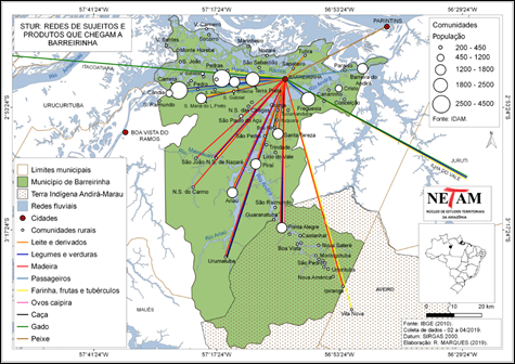 Produtos que chegam a Barreirinha dos interiores. 