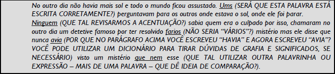 Quadro 2 &ndash; Exemplifica��o da estrat�gia de corre��o questionamento