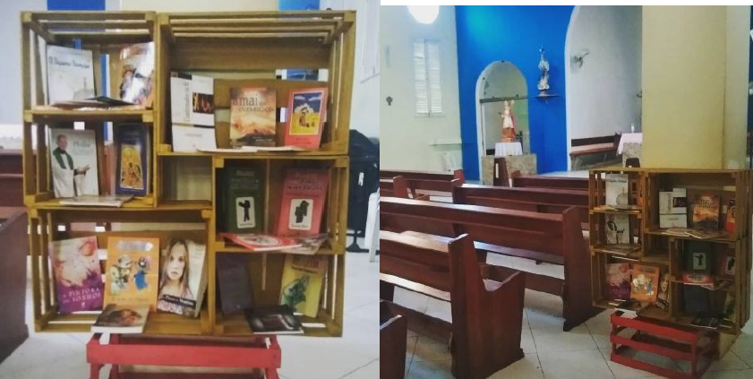 Figura 3 – Implantação da Estante Literária em uma igreja na cidade deTaperoá-BA