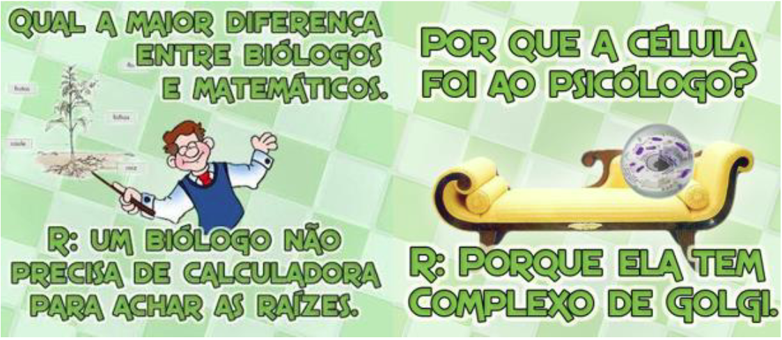 Figura 1: Exemplo de piadas utilizadas em aulas espec�ficas.