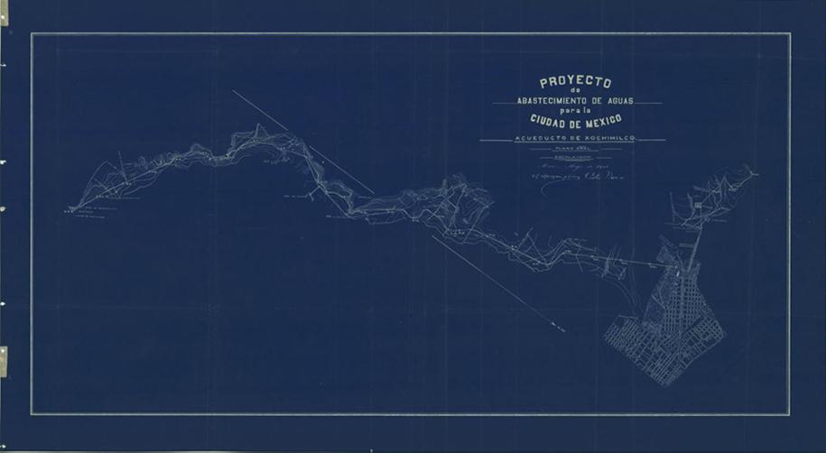 Proyecto de abastecimiento de aguas para la Ciudad de Mxico, 1901. Acueducto de Xochimilco.