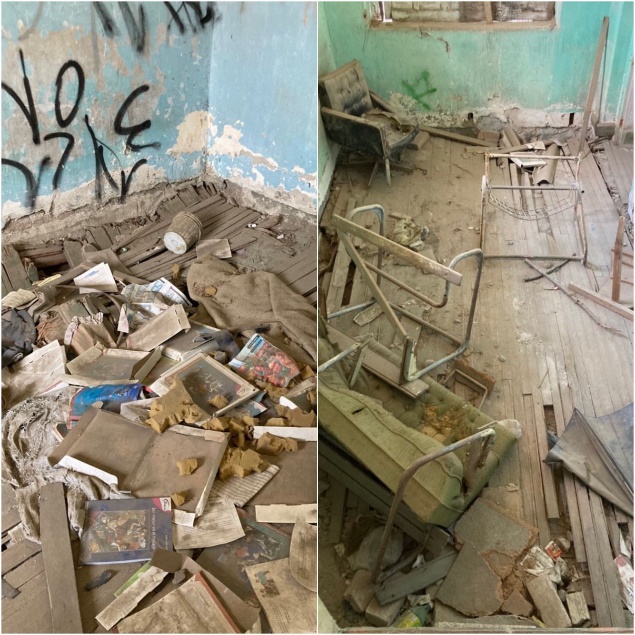 Interior de lo que fueron las oficinas de la mina.