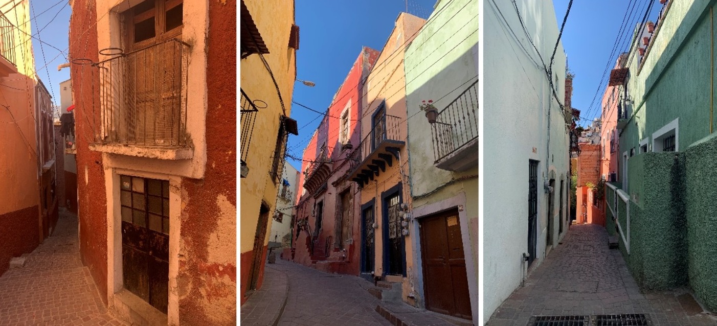 Viviendas populares en callejones c�ntricos: callej�n de Cantaritos, callej�n en Baratillo y callej�n de la Trinidad.