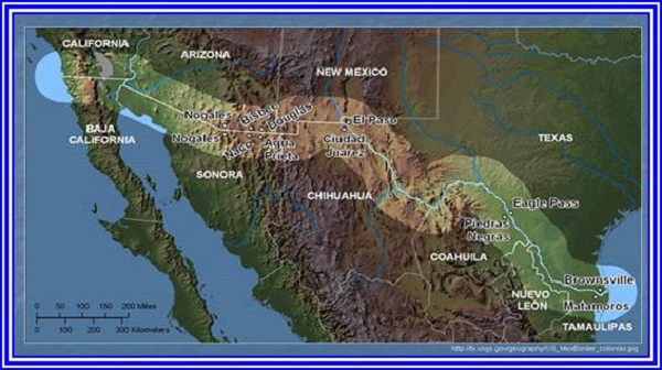 Ciudad Ju&aacute;rez en la frontera M&eacute;xico-Estados Unidos