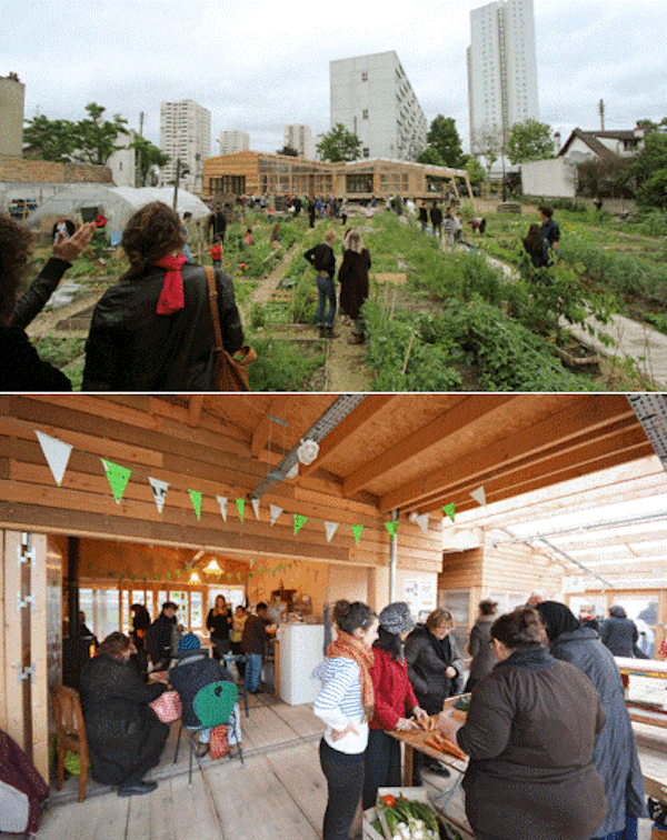 Proyecto de un huerto urbano y una casa comunal de Agrocité R-Urban 2013 y 2015