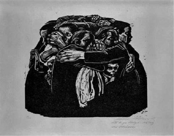 Las madres. Kathe Kollwitz (1922-1923), xilograf&iacute;a sobre papel, 48 x 65 cm, Brooklyn Museum, New York