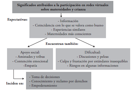 Significados atribuidos a las redes sociales virtuales.
