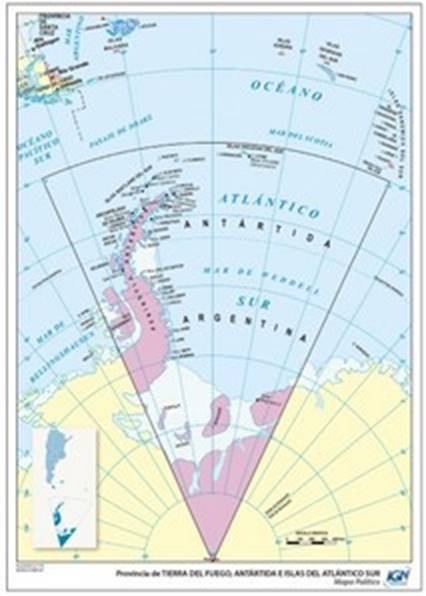 Provincia de Tierra del Fuego, Antártida e Islas del Atlántico Sur, Argentina. Instituto Geográfico Nacional, 2020.