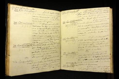 The original field notes (“Journal Botanique”) compiled by Aimé Bonpland during his journey with Alexander von Humboldt to the neotropical regions. Courtesy of the “Bibliothèque Centrale, Muséum National d´Histoire Naturelle de Paris”.