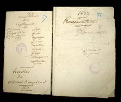 Selected documents of the Bonpland Herbarium kept by Michel-Simon Goujaud - Bonpland and deposited in the LR herbarium. Courtesy of the Muséum d´Histoire Naturelle de La Rochelle.