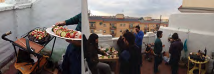 Barbacoa en la casa de los curadores. Imagen de Elgatoconmoscas.
