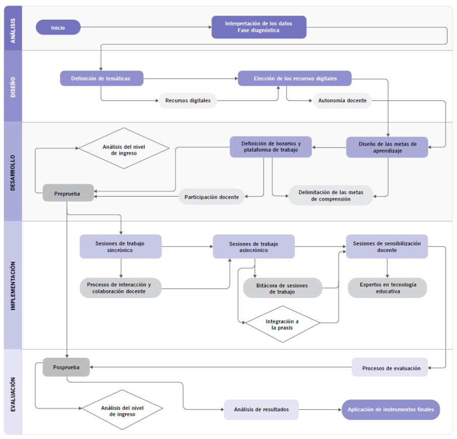 Esquema del modelo instruccional.