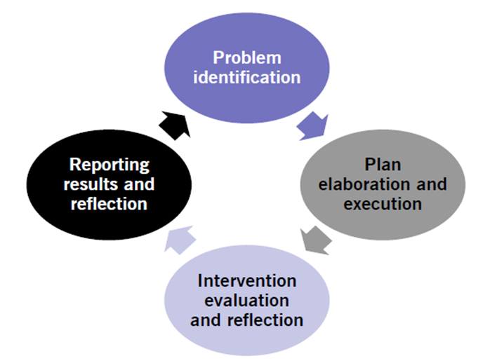 Representation of the action research process.