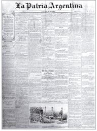 Imagen 11. Primera página de La Patria Argentina, 19 de marzo de 1880. Folletín ilustrado: Juan Cuello.