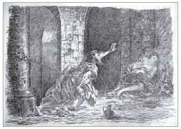 Imagen 4. "El preso de Chillon", El Recopilador, núm. 5 (1836). Reproducido de Le Magasin Pittoresque, núm. 10 (1835).