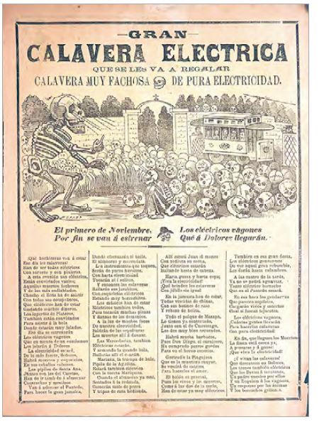 Imagen 6. Gran calavera eléctrica que se les va a regalar calavera muy fachosa de pura electricidad (México: Imprenta de A. Vanegas Arroyo, s. a.).