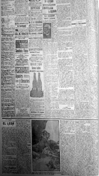 &ldquo;El Le&oacute;n&rdquo;, entrega de follet&iacute;n del 8 de septiembre de 1908.