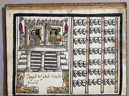 &ldquo;2�. Templo del ydolo Uitzilopochtli&rdquo;, Tovar Codex, https://archive.org/details/tovarcodex00tova/page/243/mode/2up?view=theater.
