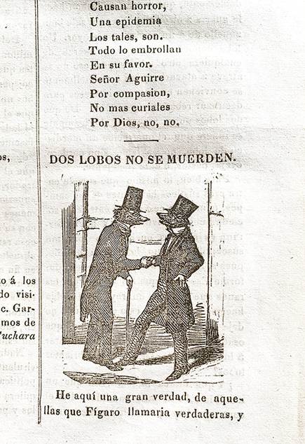 La Cuchara, 6 de noviembre de 1864. Hemeroteca Nacional de México. Grabado en madera.