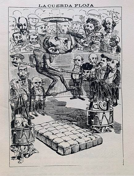 “La cuerda floja”, El Hijo del Ahuizote, 20 de mayo de 1900. Hemeroteca Nacional de México.