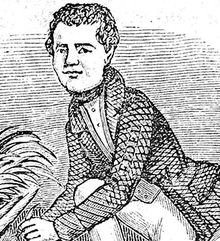 Rafael de Rafael, sin título, en El Gallo Pitagórico (Imprenta de Ignacio Cumplido, 1845). Grabado en madera, detalle.