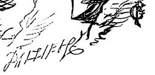 Detalle de la imagen donde se aprecia la firma &ldquo;Dalziel&rdquo; y el monograma &ldquo;GP&rdquo; de Pinwell. Pinwell y hermanos Dalziel, &ldquo;Letting Him Slide&rdquo;, The Fun, 22 de septiembre de 1866: 19. &ldquo;George A. Smathers Libraries&rdquo;, Universidad de Florida, https://original-ufdc.uflib.ufl.edu/UF00078627/00011/18x.