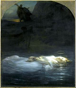 Paul Delaroche, &ldquo;La jeune martyre&rdquo;. Museo de Louvre, https://collections.louvre.fr/en/ark:/53355/cl010066492.