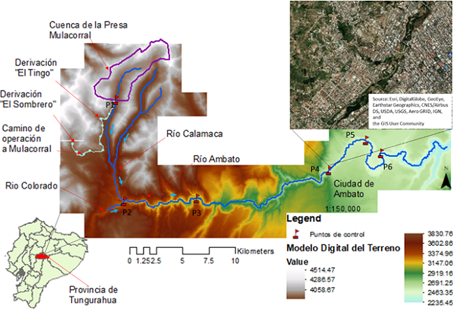 &Aacute;rea de estudio y zona de influencia de la Presa Mulacorral