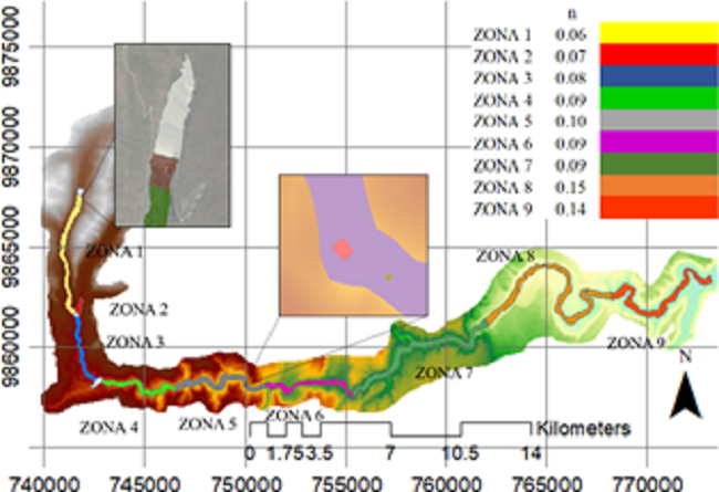 Mapa de rugosidad &ldquo;n&rdquo; de Manning