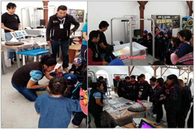 Personal del Instituto Geof&iacute;sico en el Museo Interactivo de Ciencia (MIC), compartiendo informaci&oacute;n con ni&ntilde;os, j&oacute;venes y adultos.