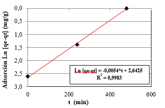 Modelo cin&eacute;tico Pseudo- primer orden