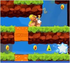 Sección ampliada del interfaz de Starlit Adventures (Rockhead Studios, 2021). 