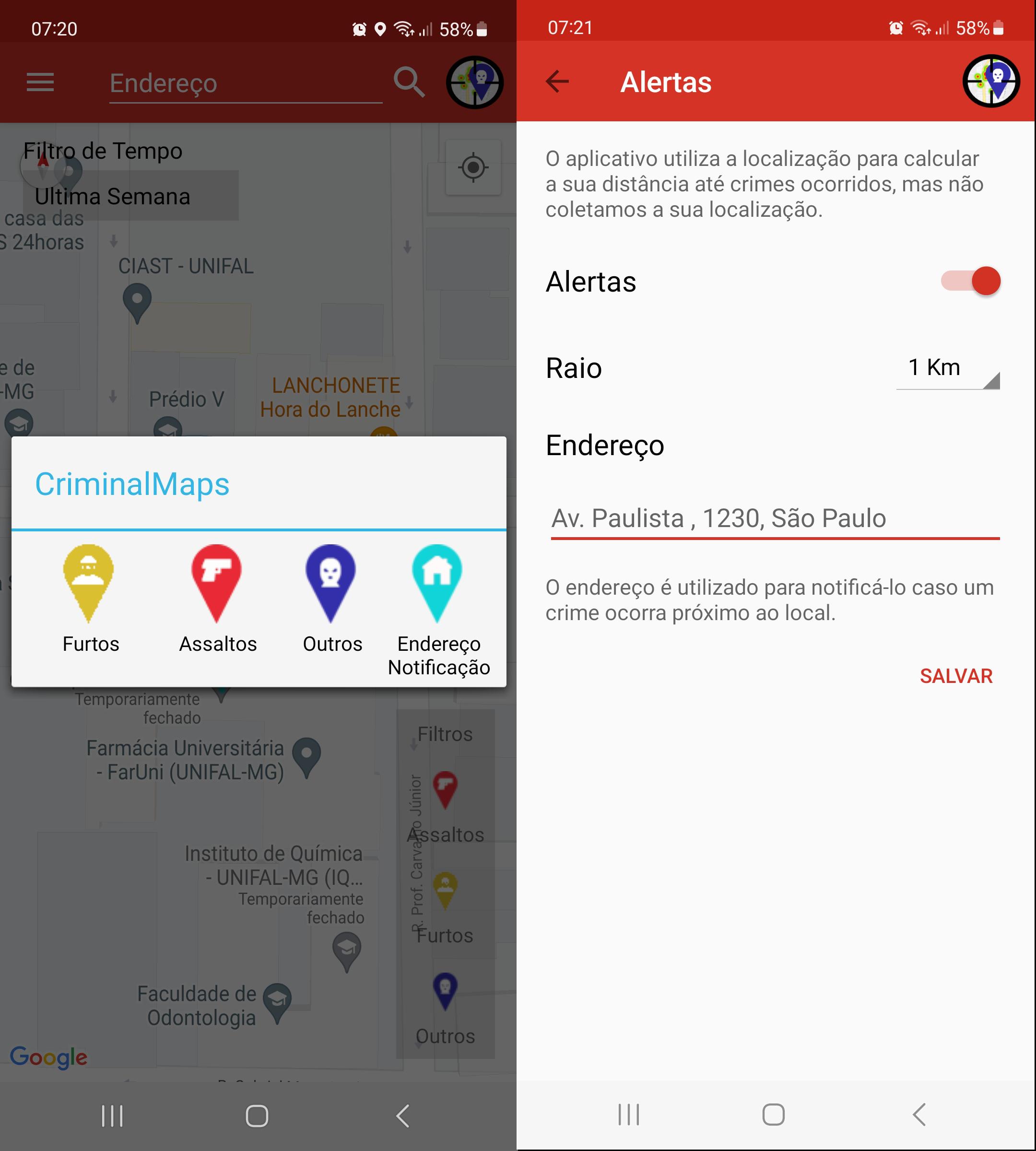 Notificaes e formas de posicionamento da Notificao de Endereo