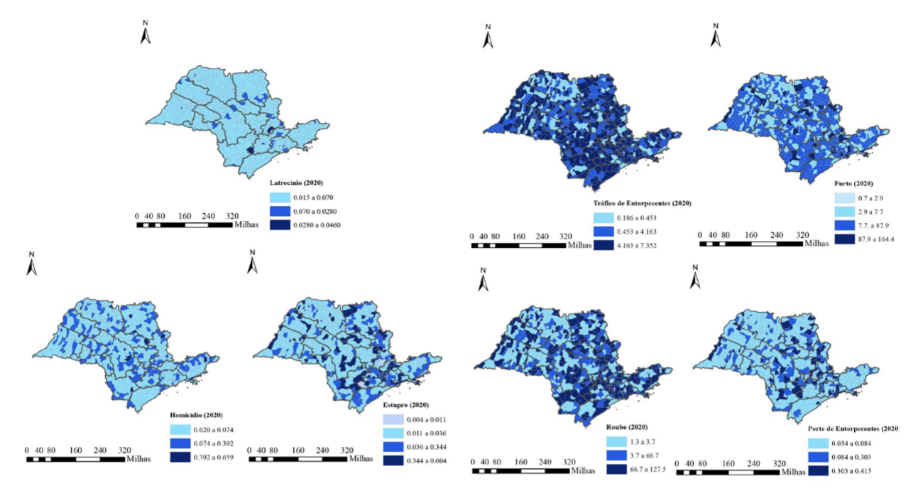 Principais crimes nos munic�pios paulistas &ndash; Resultados da ACP 2020