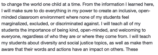 An excerpt from the Edmodo post
