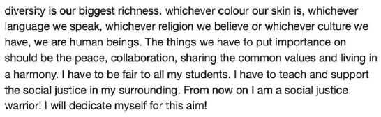 An excerpt from the Edmodo post