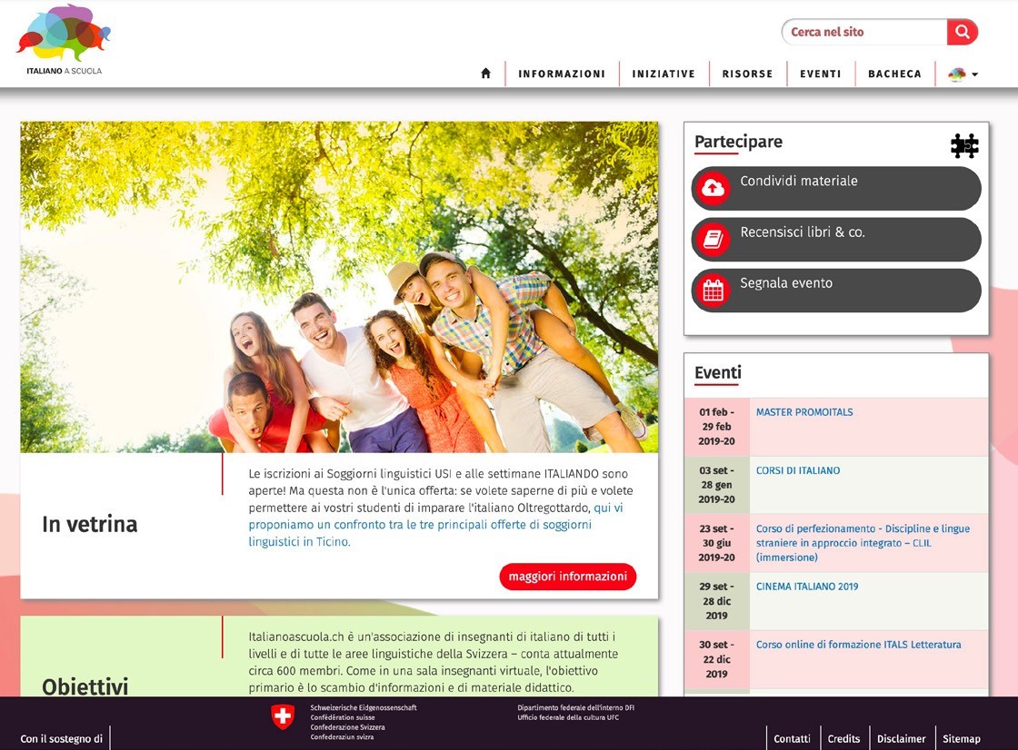 La piattaforma collaborativa italianoascuola.ch