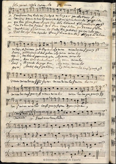 Libro de tonos humanos (1655-1656), M/1262 &ndash; Biblioteca Nacional de Espa�a