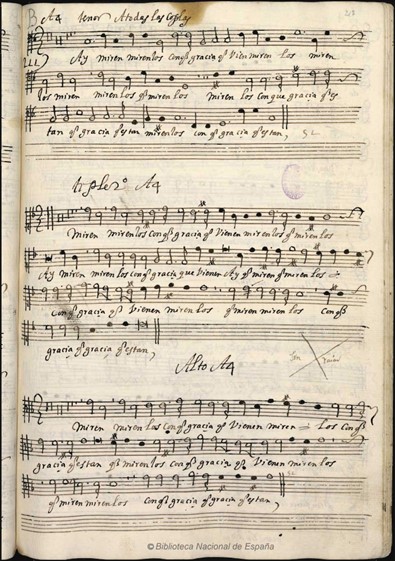 Libro de tonos humanos (1655-1656), M/1262 &ndash; Biblioteca Nacional de Espa�a