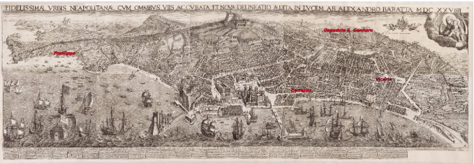 Alessandro Baratta, Fidelissimae urbis neapolitanae cum omnibus viis accurata et nova delineatio aedita in lucem, [1629] 1670.