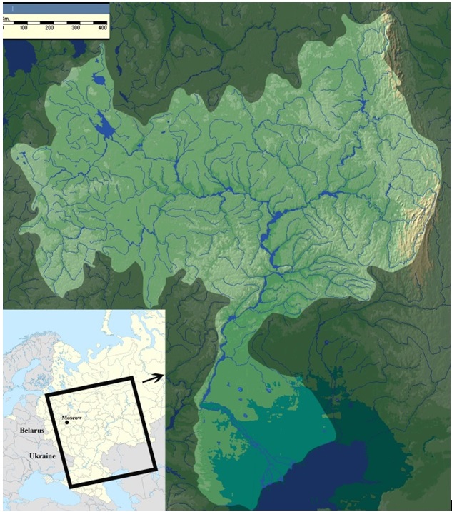 Figure 1. Location of the Volga basin.