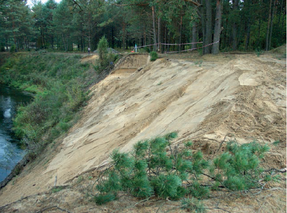 Planiruojami ištirti ir eroduojantys Baltosios Ančios skardžiai erozinio kyšulio sąsmaukoje. E. Šatavičiaus nuotrauka