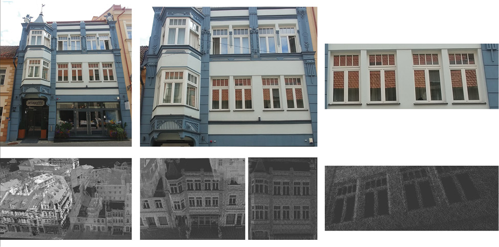 Vilniaus ir Kauno senamiesčių pastatų fasadų 2D ir 3D atvaizdai