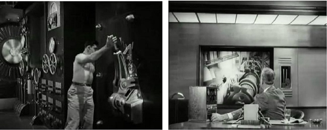 El cuarto de control de m&aacute;quinas y el presidente 