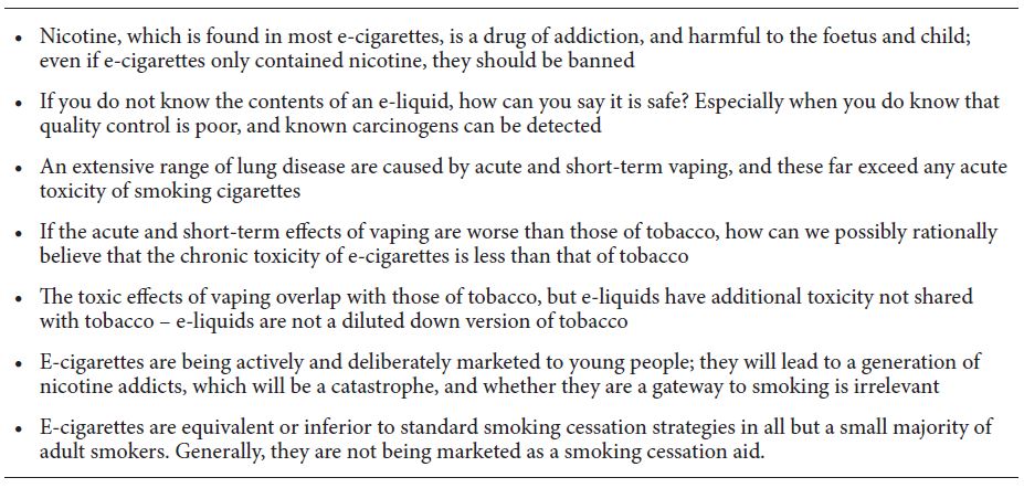 The seven undeniable facts about electronic cigarettes and vaping.