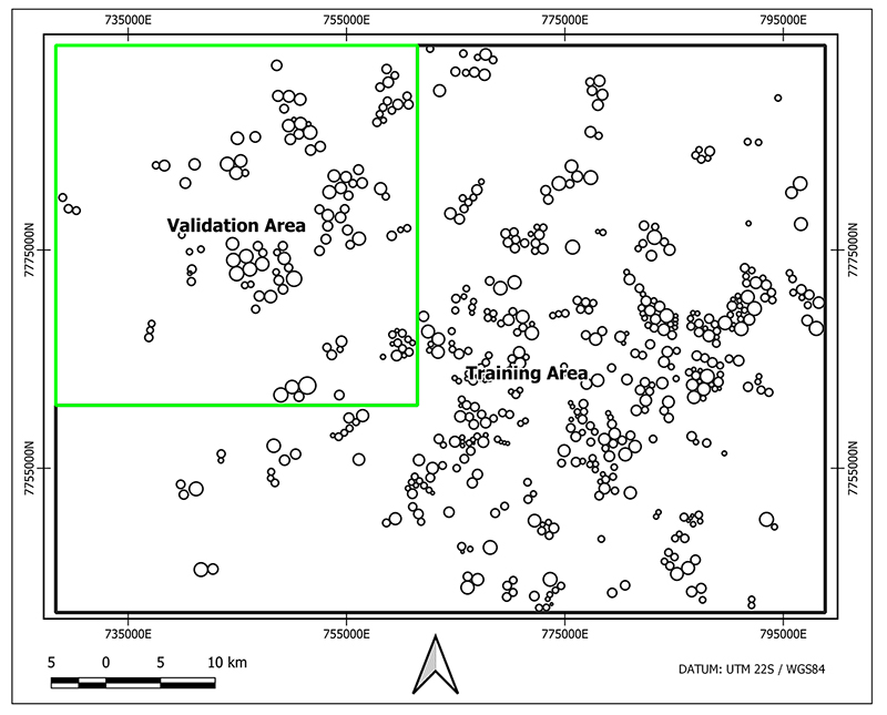 Training and Validation area and CPIS ground truth mapping.