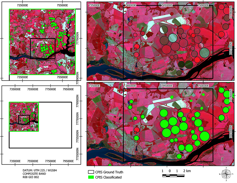 Detail of validation area showing classification result.
