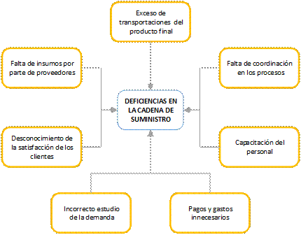 Deficiencias que usualmente se presentan cuando se aplica una cadena de suministro en una empresa