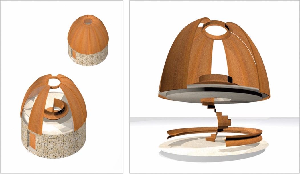 Detalles del modelado 3D del Observatorio Guardavi�as.